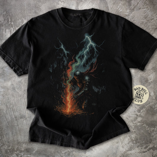 The Stormforged Knight Dark Fantasy T-Shirt