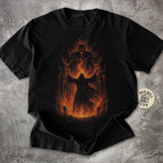 The Infernal Summoner Dark Fantasy T-Shirt