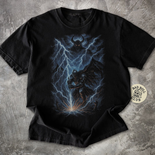 The Thunderbane Knight Dark Fantasy T-Shirt