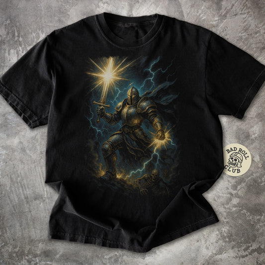 The Dawnbringer Paladin Dark Fantasy T-Shirt