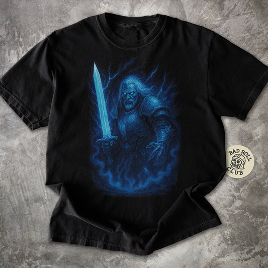 The Frostbane Warlord Dark Fantasy T-Shirt