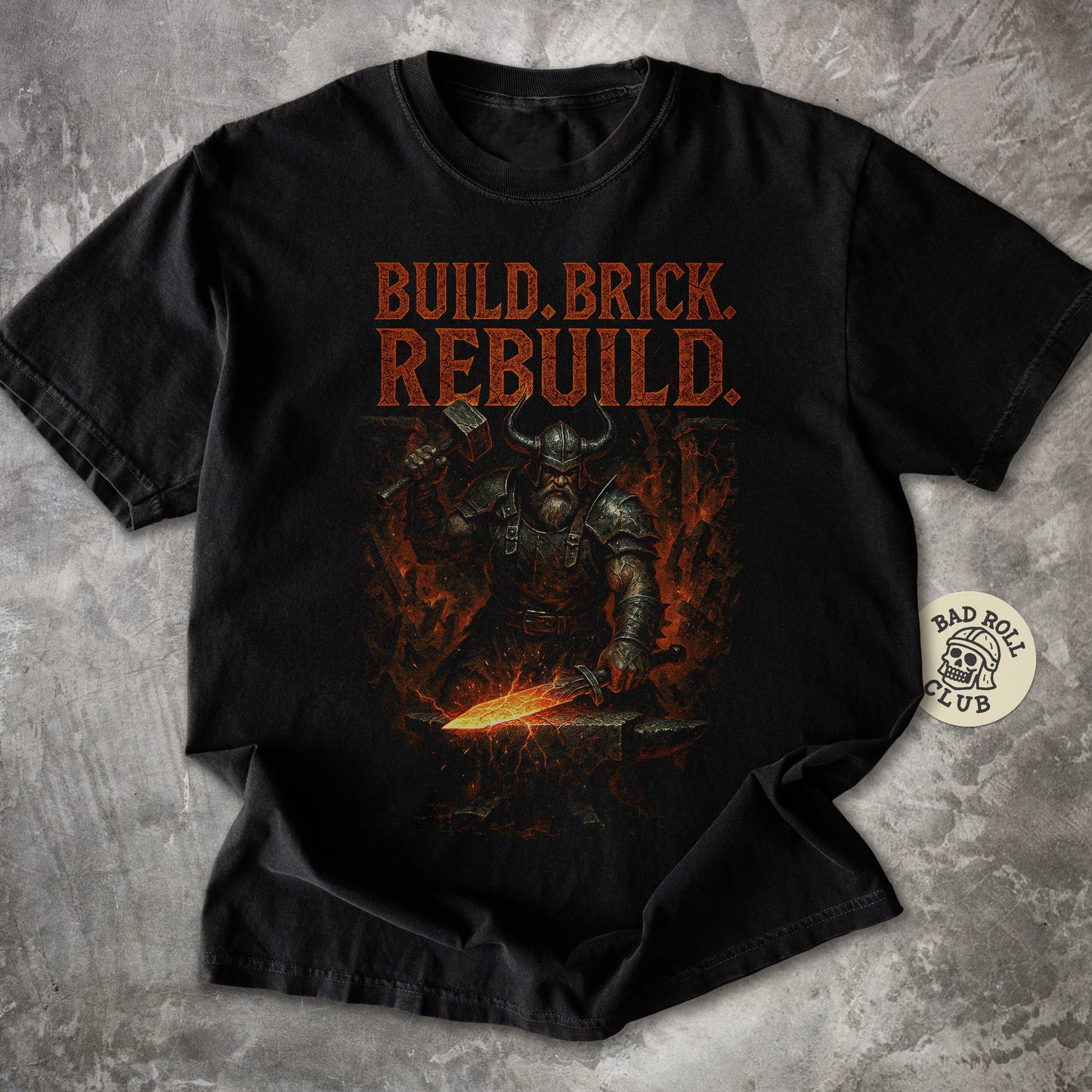 Build Brick Rebuild ARPG Gamer T-Shirt