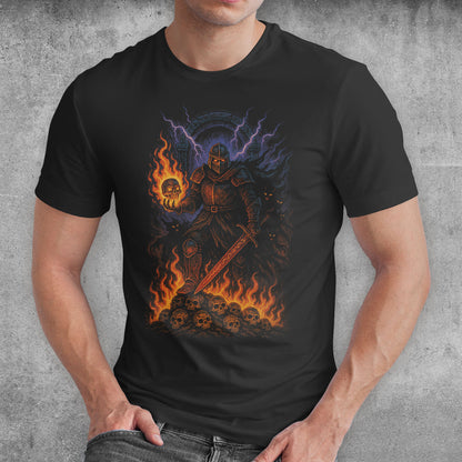 Infernal Warden Dark Fantasy T-Shirt