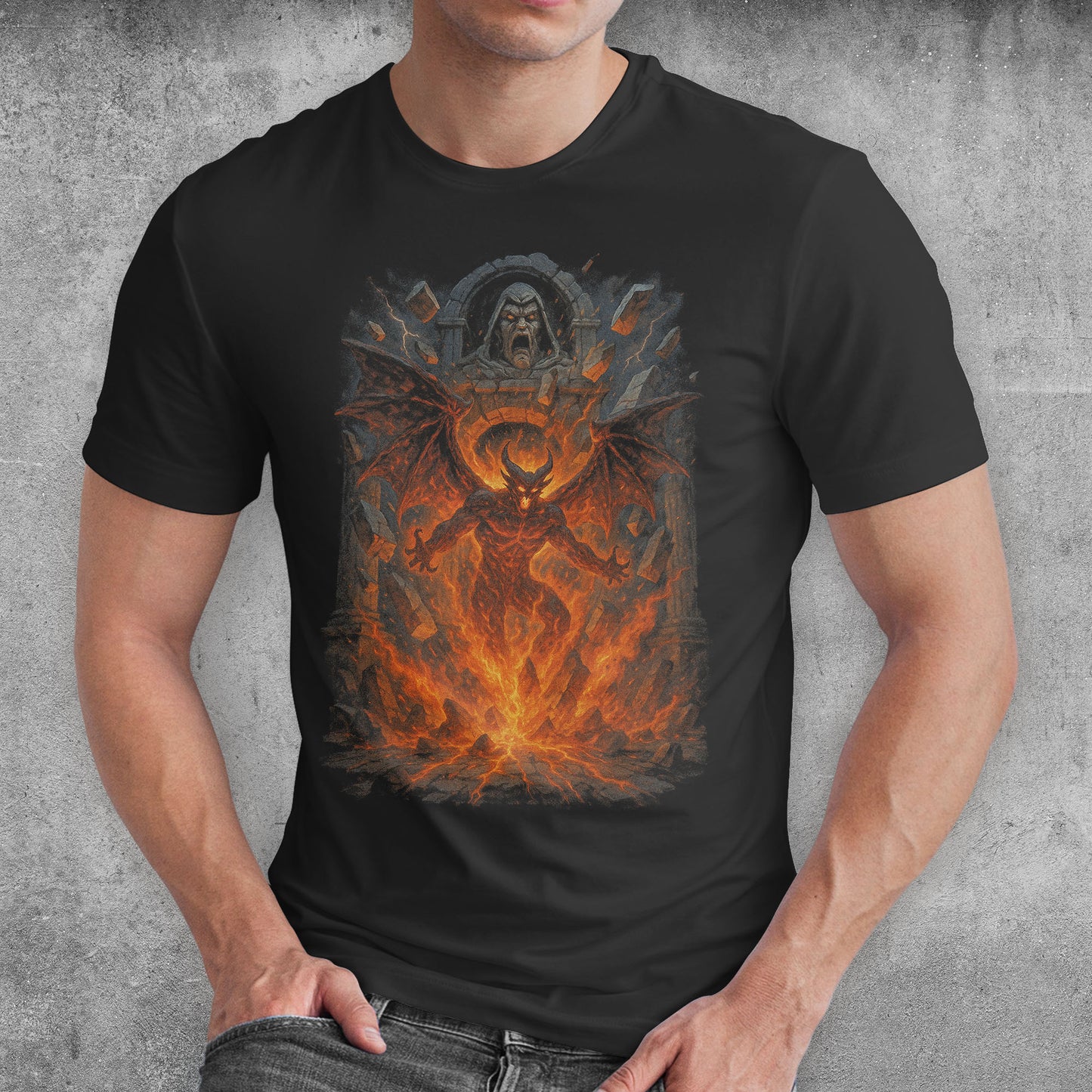 Infernal Awakening Dark Fantasy T-Shirt