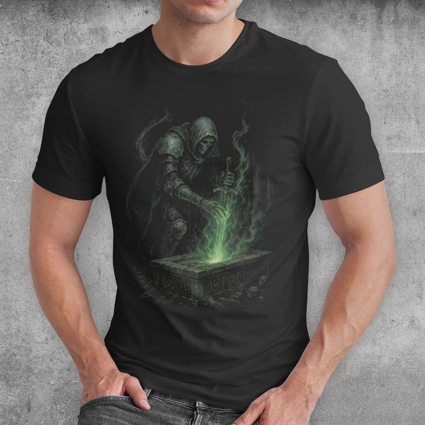 Gravebound Knight Dark Fantasy T-Shirt