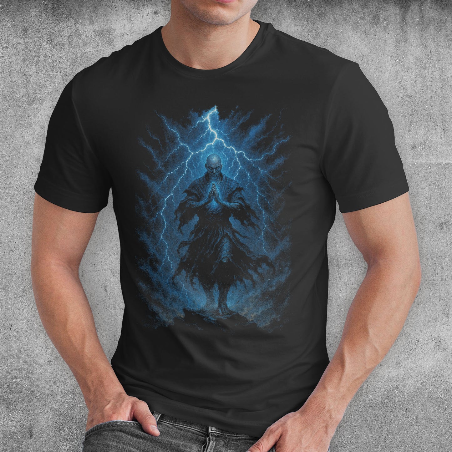 The Storm Monk Dark Fantasy T-Shirt