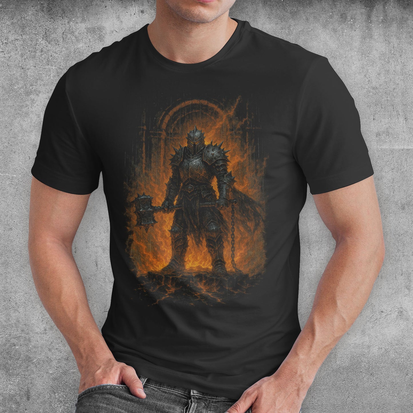 The Hammer of Damnation Dark Fantasy T-Shirt