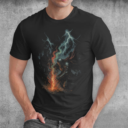 The Stormforged Knight Dark Fantasy T-Shirt