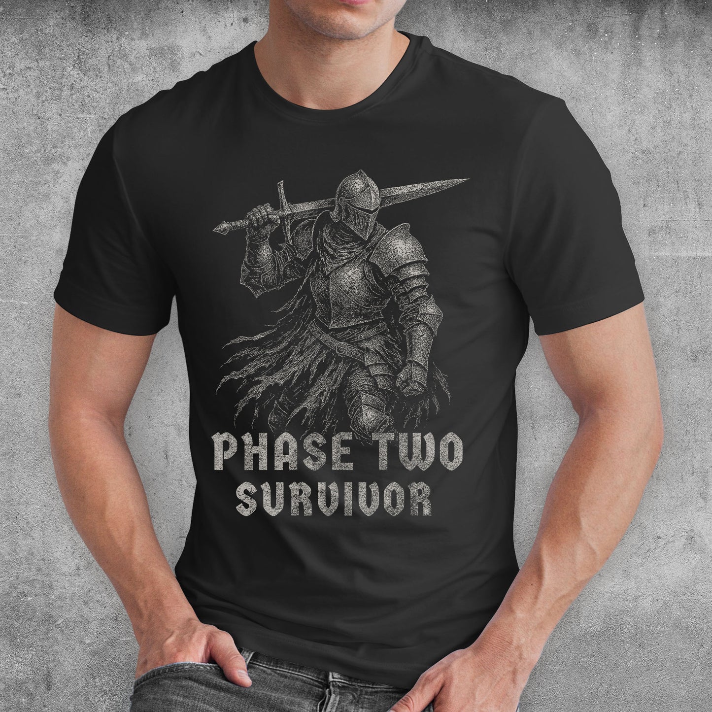 Grunge Knight Warrior T-Shirt
