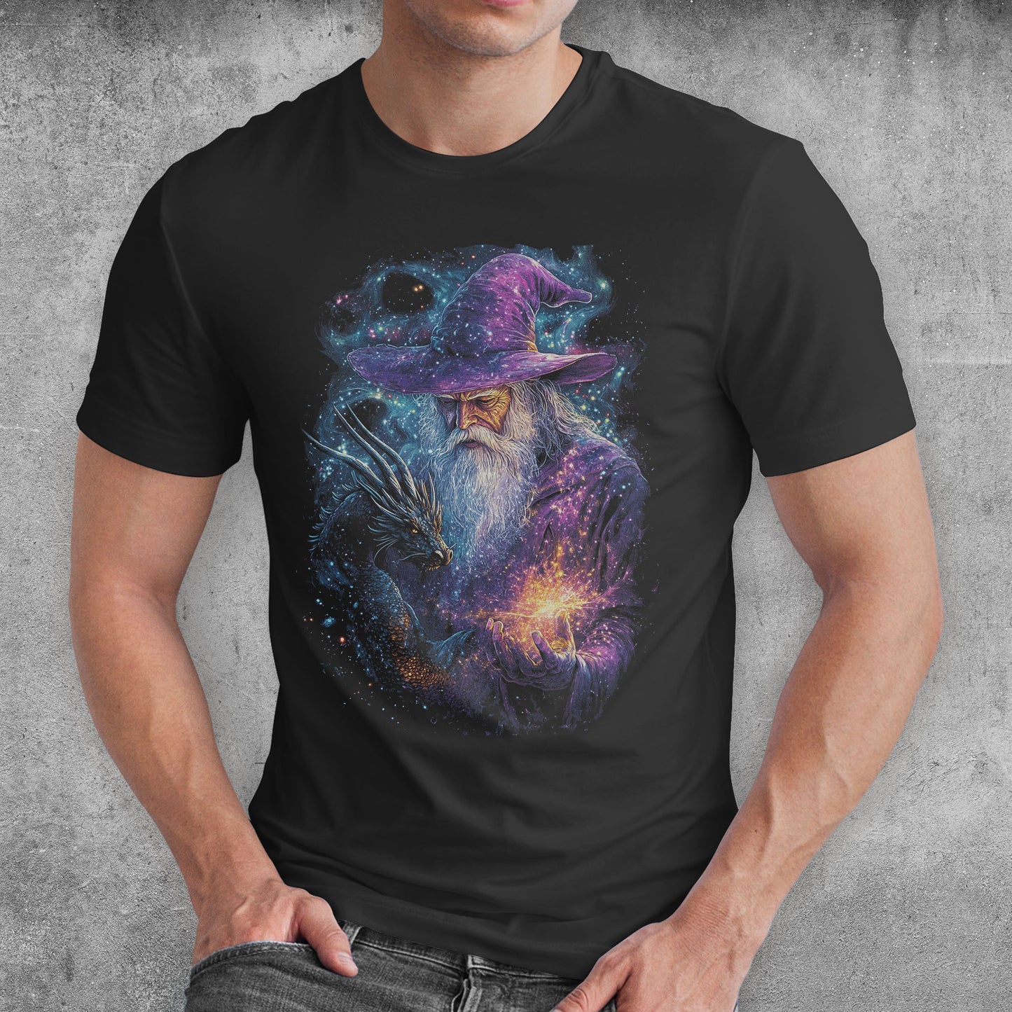 Cosmic Wizard Dragon T-Shirt