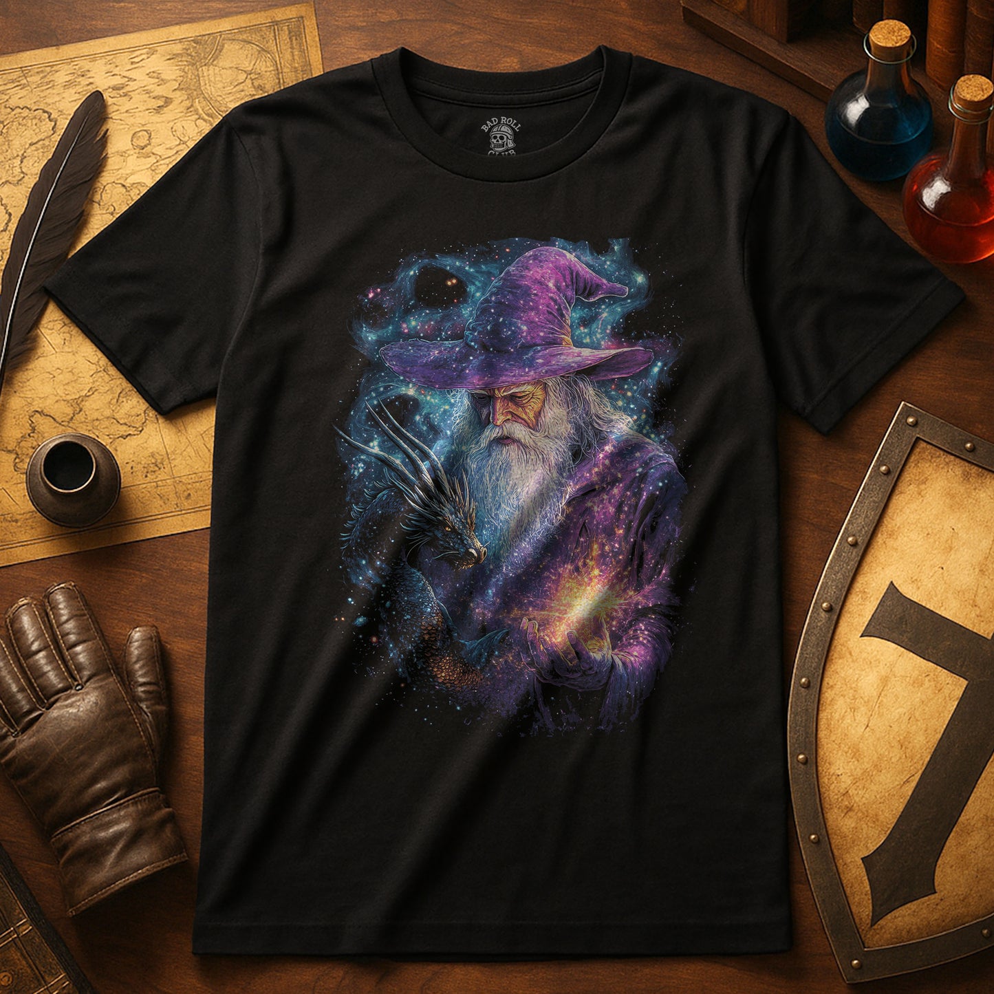 Cosmic Wizard Dragon T-Shirt